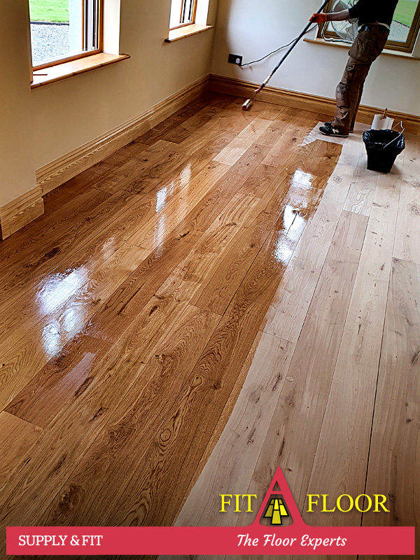 Manor House Kildare blending existing and newly fitten French oak floors 